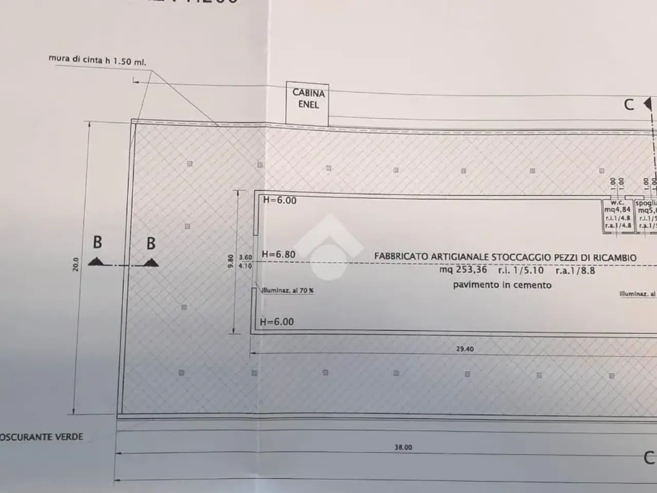 Capannone in Via Emilia 1600, Longiano, {3} - Planimetria 1