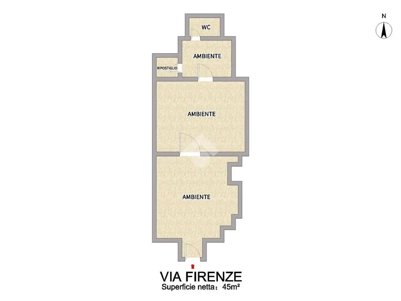 Negozio in Via Firenze 157, Catania, {3} - Planimetria 1