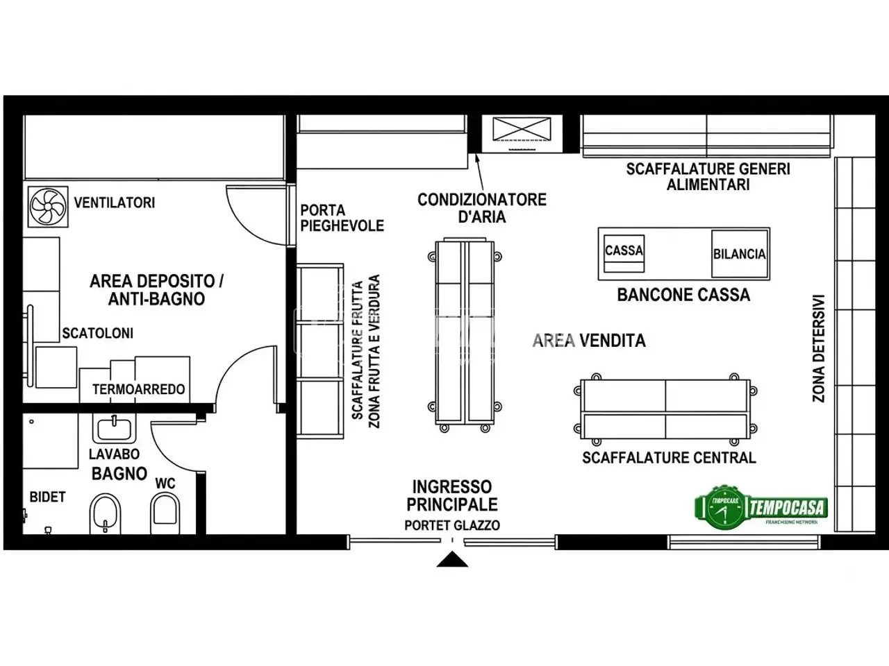 Negozio in Via Roma, Giussago, {3} - Planimetria 1