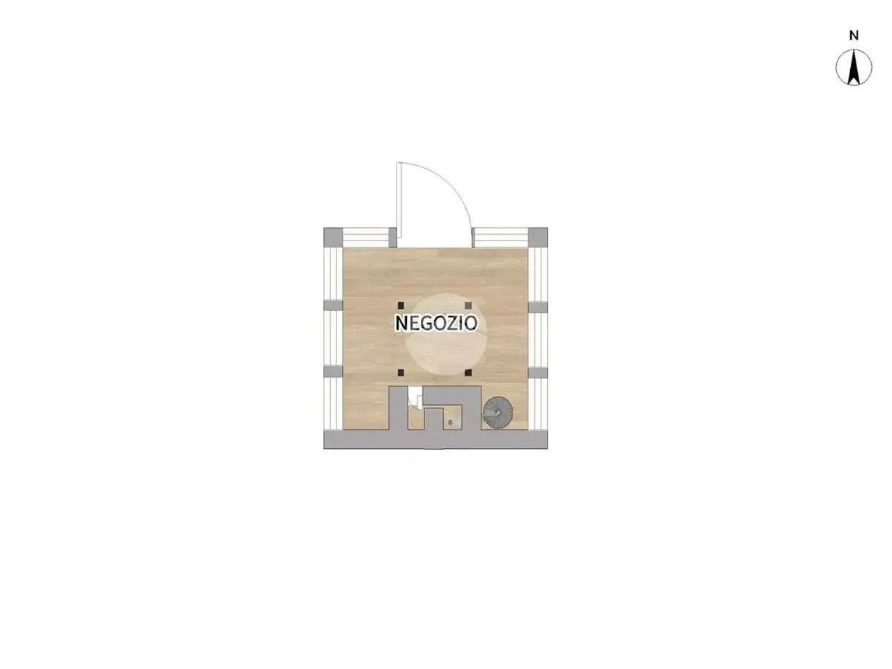 Negozio in Via Giovanni XXIII 1, Azzano Mella, {3} - Planimetria 1