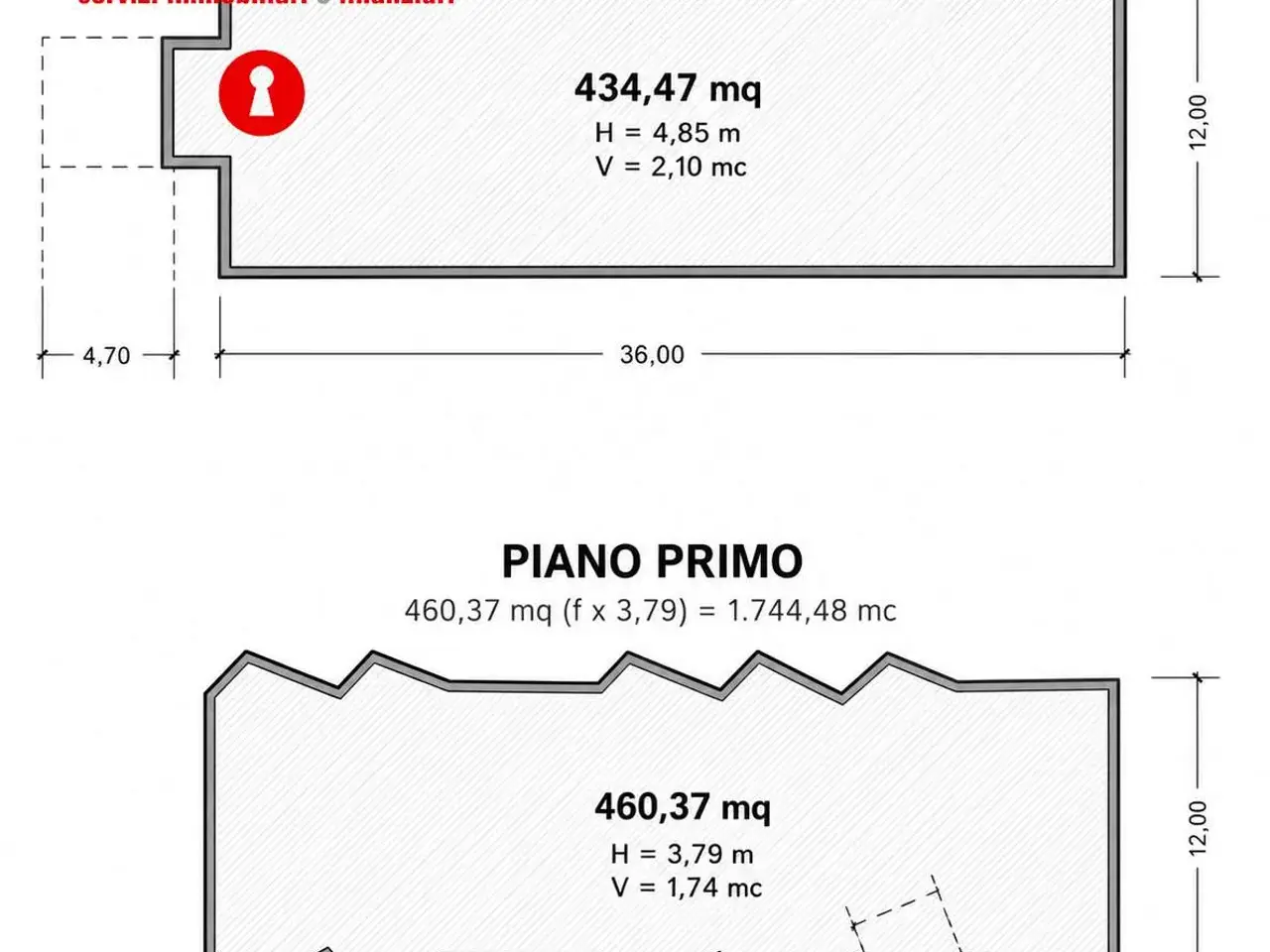Capannone in Via Alcide dei Gasperi, Roccarainola, {3} - Planimetria 1