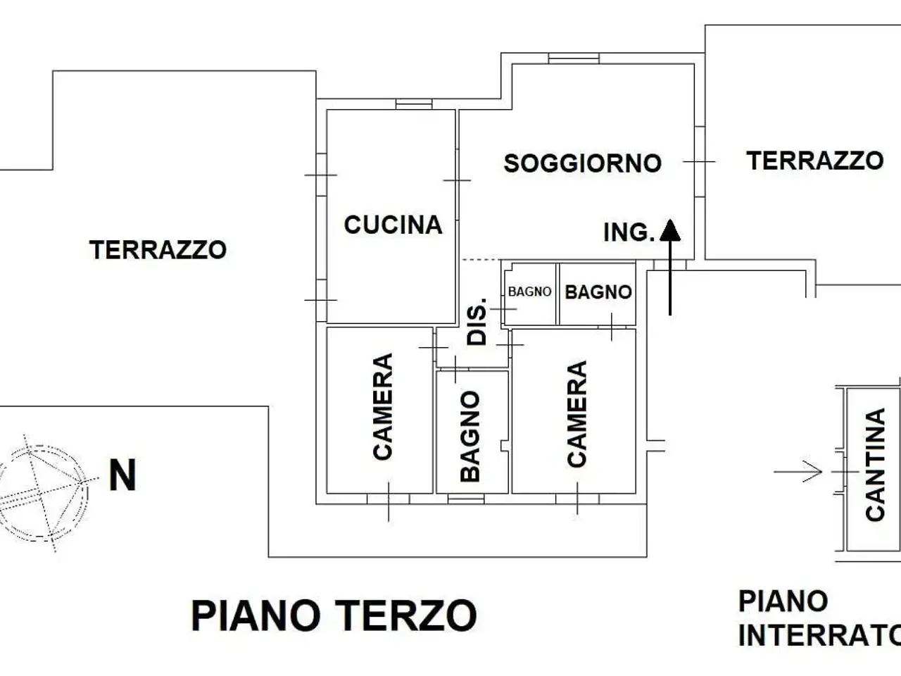 Attico in vendita, Via Alfonso d'Avalos, Vigevano - Planimetria 1