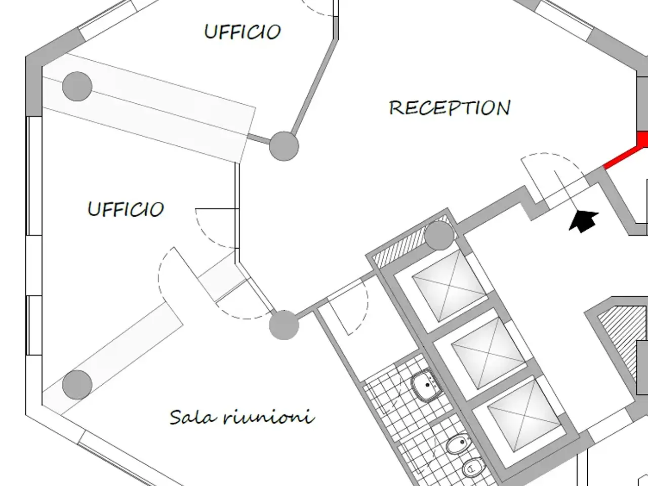 Ufficio in Via Guglielmo Oberdan, Brescia, {3} - Planimetria 1