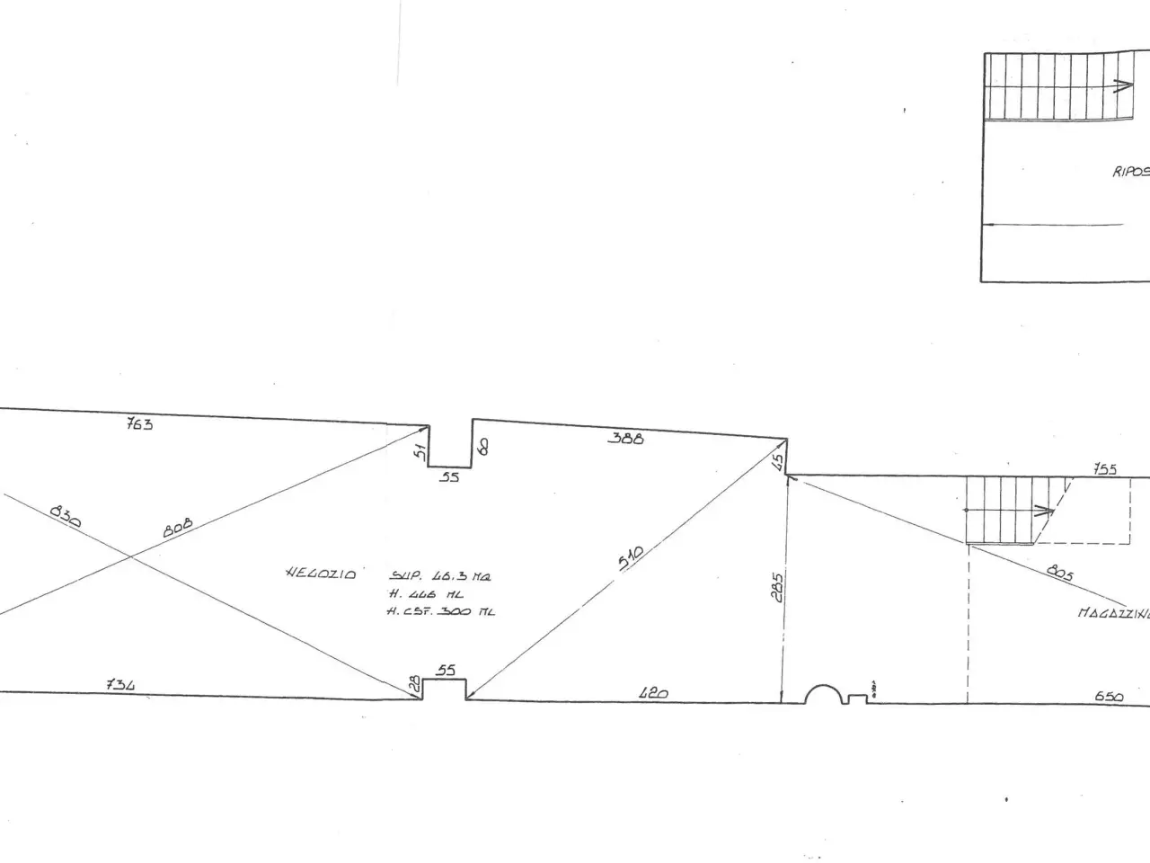 Negozio in Via Crispi 4b, Reggio Emilia, {3} - Planimetria 1