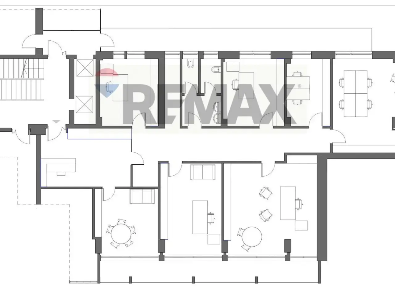 Ufficio in Corso Vittorio Emanuele II 52, Bari, {3} - Planimetria 1